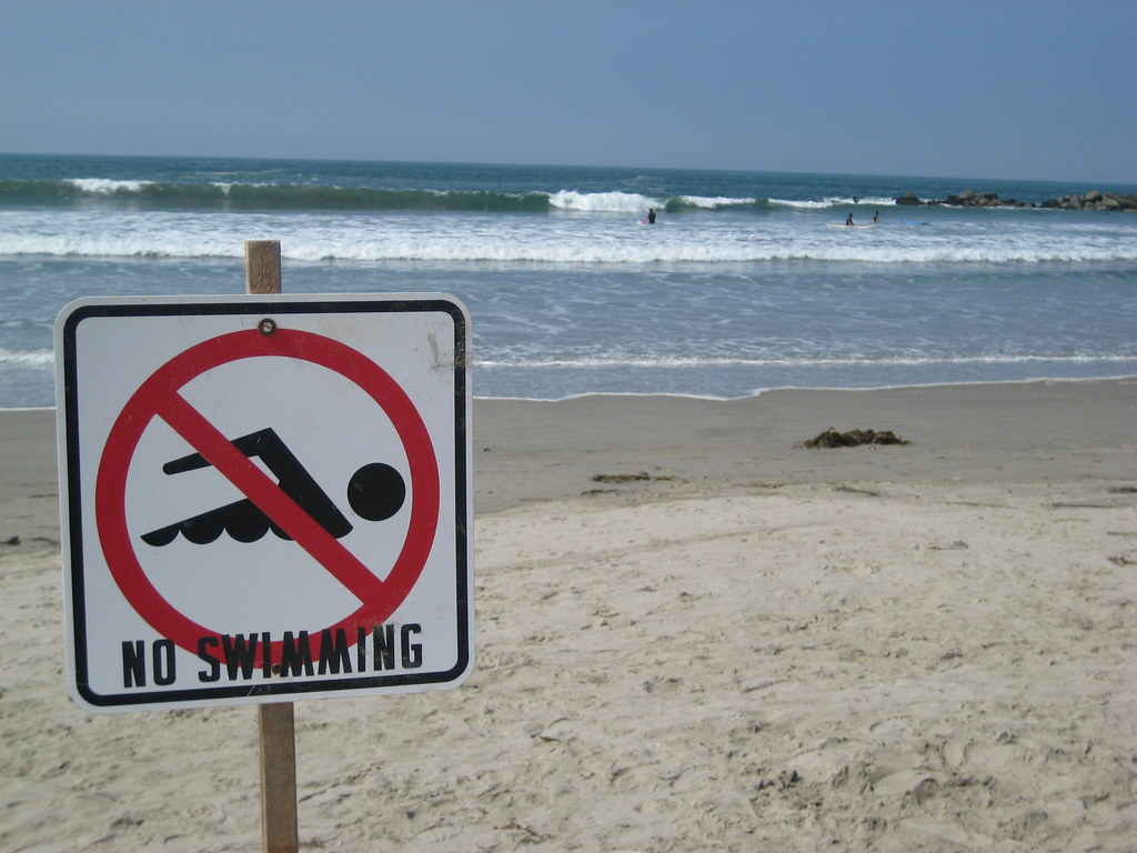 no swimming